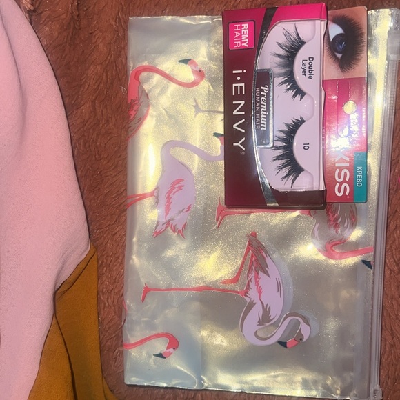 Pink iridescent Flamingo Reusable Ziploc keepsake bag - Picture 6 of 8